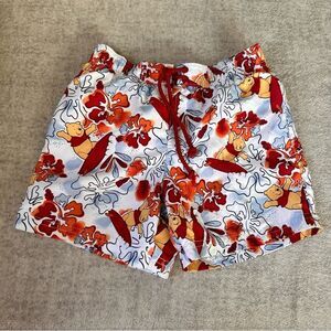 Rare Winnie the Pooh Disney Swim Short Trunks For Boy Surfer pattern Hawaiian